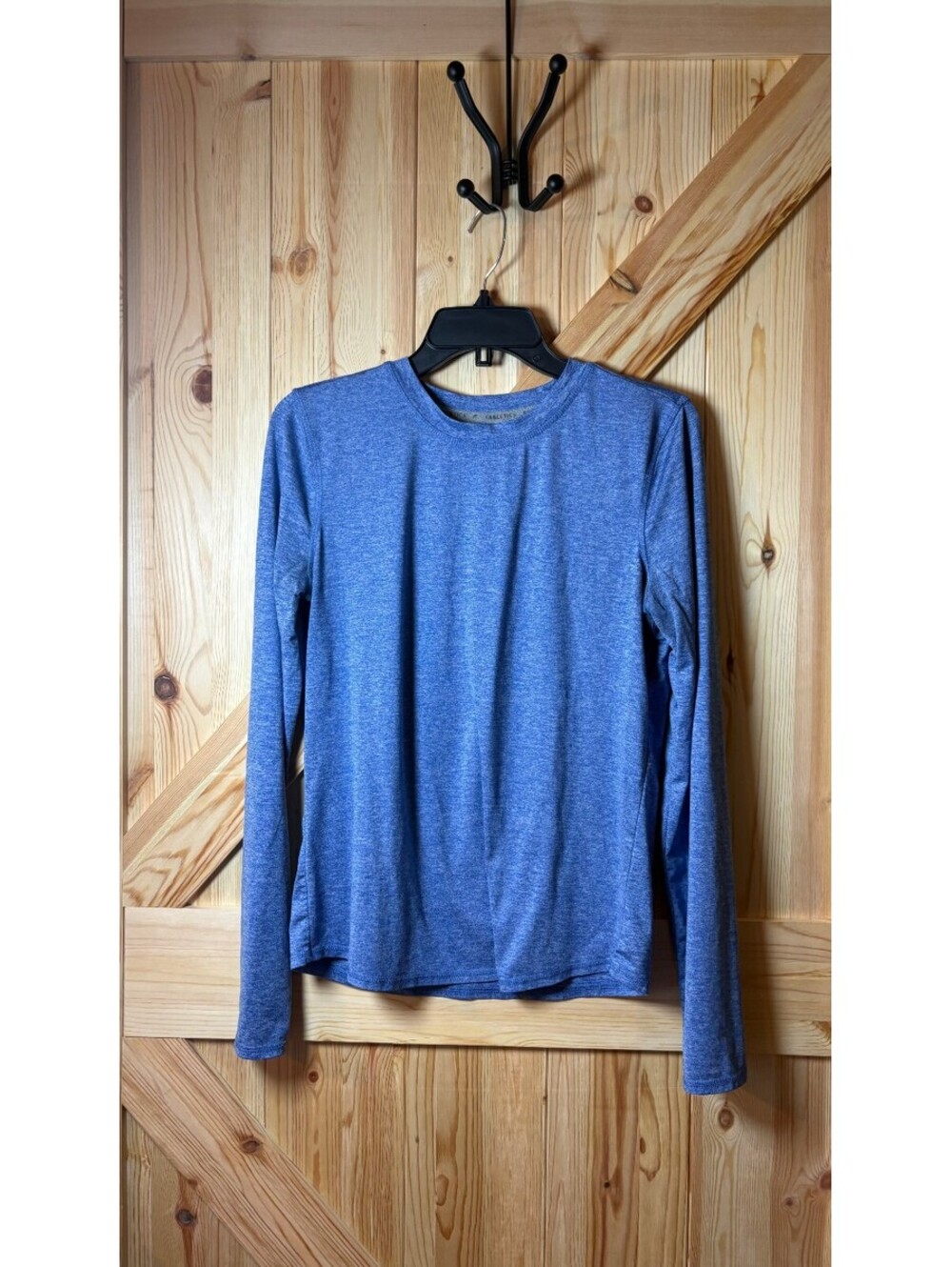 Fabletics Blue Heathered Long Sleeve Athletic Shirt Size Unknown